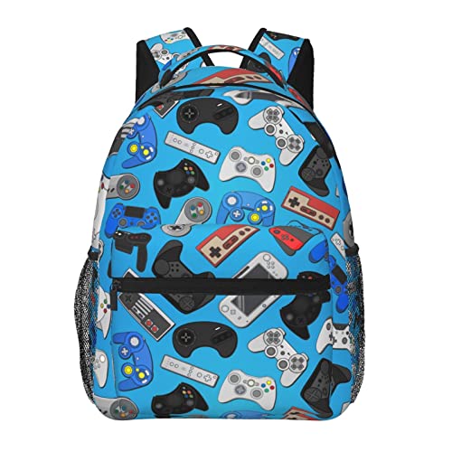 Fiokroo Video Game Controller Background Backpack School Bag For St...