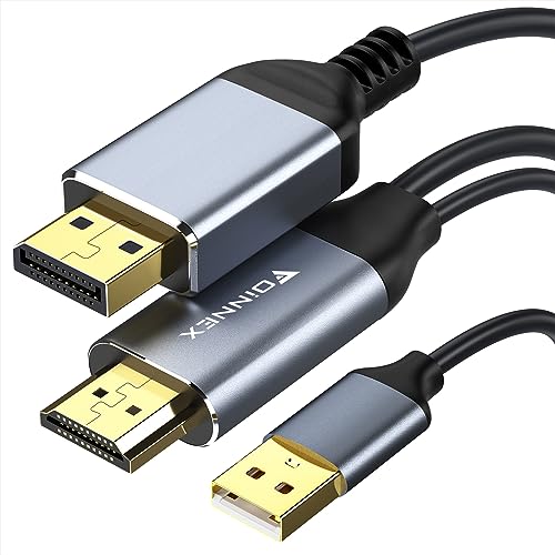 FOINNEX Aluminum HDMI to DisplayPort Cable, 6Ft HDMI to DP Adapter ...