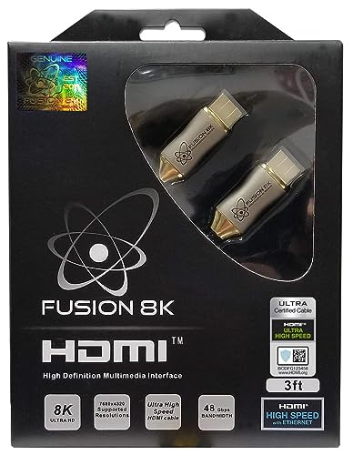 Fusion8K HDMI 2.1 [Certified] Cable Supports 8K @60Hz and 4K @120Hz...