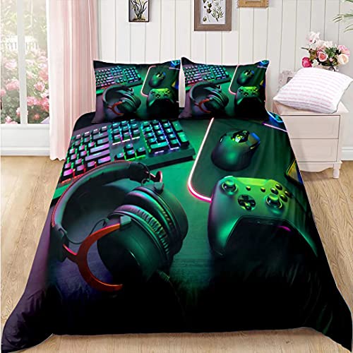 Gamer Bedding Sets for Boys Twin, Gaming Gamepad Controller Pattern...