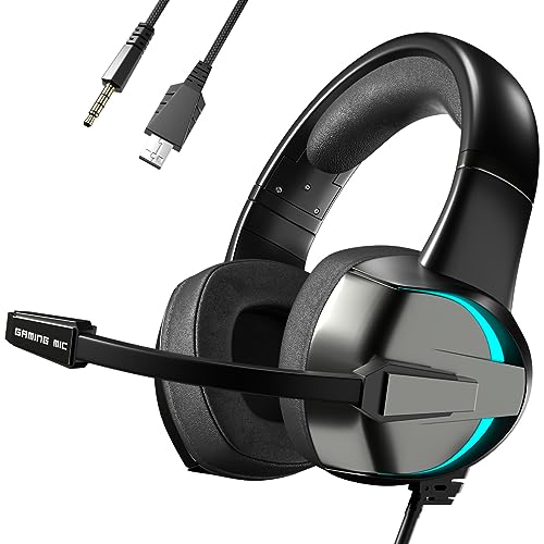 Gaming Headset 50mm Drivers 7.1 Stereo Surround Sound Noise Canceli...