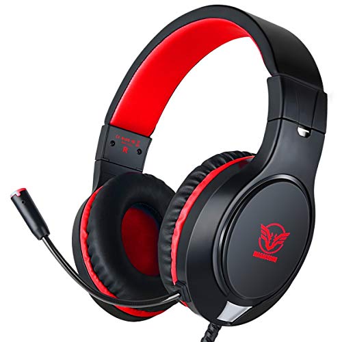 Gaming Headset for Nintendo Switch, Xbox One, PS4, PS5, Bass Surrou...