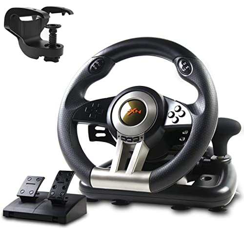 Gaming Racing Wheel, PXN-V3II 180° Competition Racing Steering Whe...
