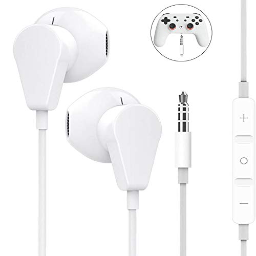 GEEKRIA 3.5mm Earbuds with Microphone, Compatible with PS4, Google ...