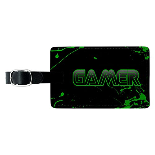Graphics & More Gamer Paint Splatter-Gaming Geek Leather Luggage Id...
