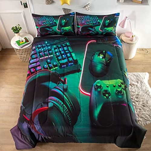 GRAT TIOC Gamer Comforter Sets for Teen Boys,Gaming Bedding Sets Tw...