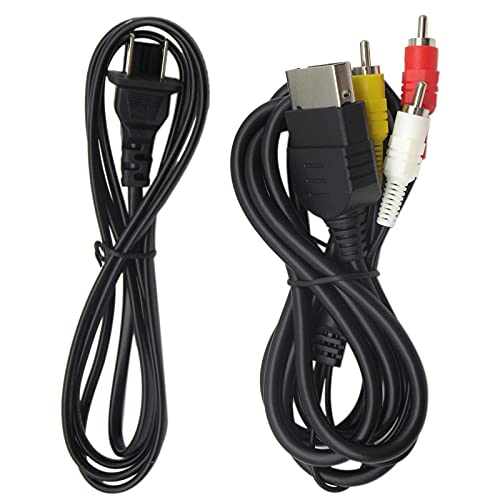 Gxcdizx Audio Video RCA AV Cable and AC Power Supply Adapter Cord f...