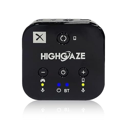 HIGHGAZE Bluetooth Chat & Play Audio Mixer Accessory for Switch Gam...