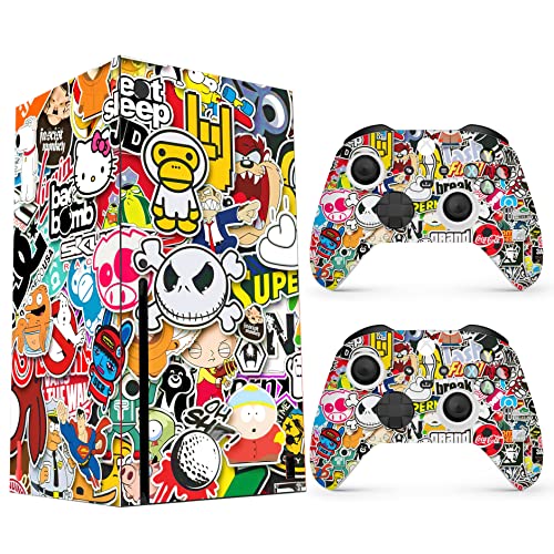 HK Studio Sticker Bomb Decal Skin to Cover X-Box Series X with No B...