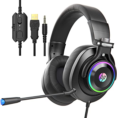 HP Wired Gaming Headphones Xbox One Headset with Surround Sound, RG...