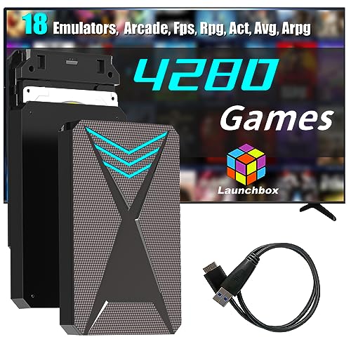 Hyper Base Lbox Retro Game Console 2TB HDD, Store 4280 Video Games,...