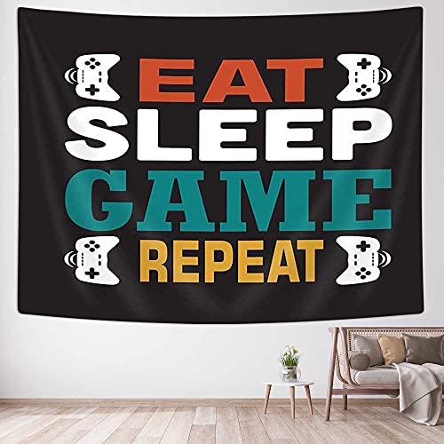 JAWO Game Tapestry Wall Hanging, Funny Gamer Label With Gamepad Pri...