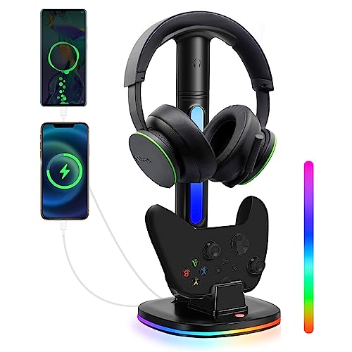 JDGPOKO Controller Charger with RGB Headphone Stand for Xbox Series...