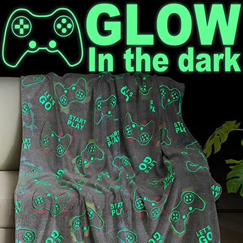 Jekeno Glow in The Dark Blanket Game Controller Throw Gamer Gift To...