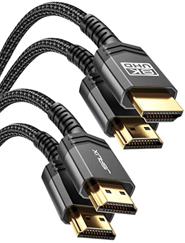 JSAUX Short HDMI Cable 3.3FT 2-Pack 2.1 48Gbps 8K&4K Ultra High Spe...
