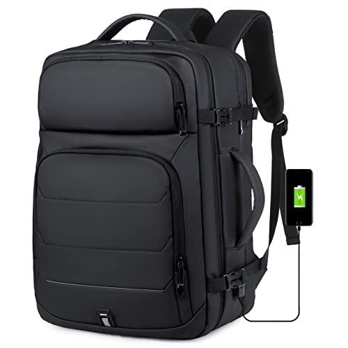 KSIBNW Weekender Carry on Backpack with USB Port,40L Expandable Tra...