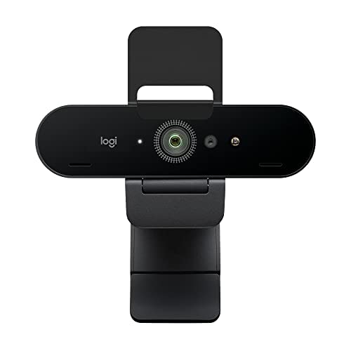 Logitech Brio 4K Webcam, Ultra 4K HD Video Calling, Noise-Canceling...