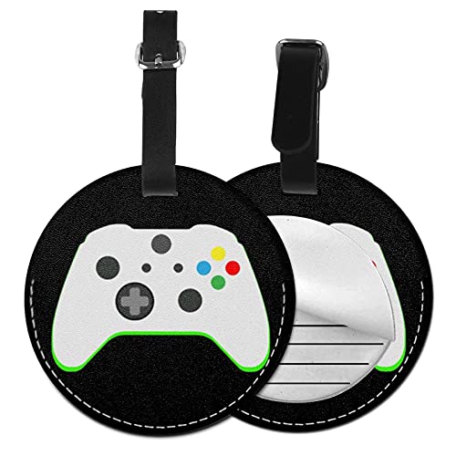 Luggage Tag Gamer Controller Video Games, Pu Leather Bag Travel Sui...