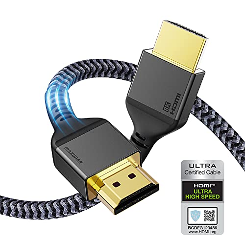 Maxonar 8K HDMI Cables 10FT, [Certified] Ultra High Speed HDMI 2.1 ...