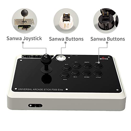 MAYFLASH Arcade Stick F500 Elite with Sanwa Buttons and Sanwa Joyst...