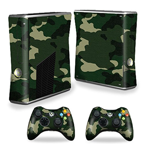 MightySkins Skin Compatible with Microsoft Xbox 360 S Slim + 2 Cont...