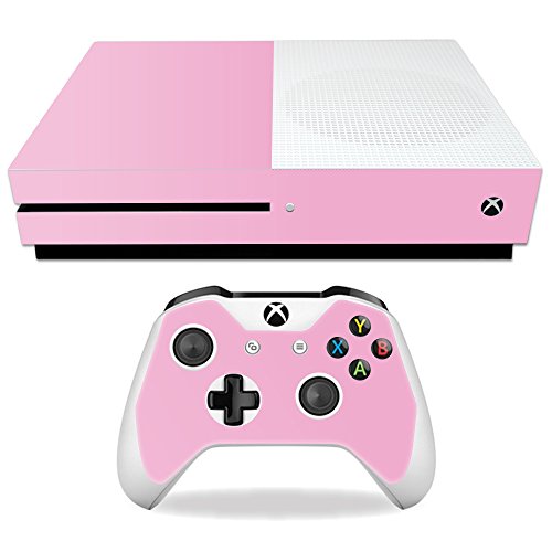 MightySkins Skin Compatible with Microsoft Xbox One S - Solid Pink ...