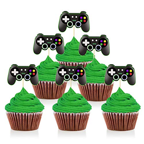 Mity rain Video Game Controllers Cupcake Toppers-Gamepad Cake Picks...
