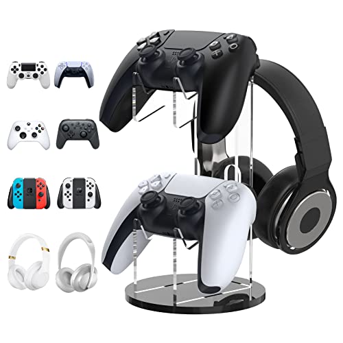 MoKo Universal Stand for Gamepad and Headphone Stand, 2 in 1 Game C...