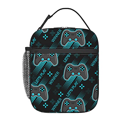Mrublnel Video Game Controller Insulated Lunch Box Portable Lunch B...