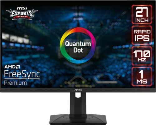 MSI G274QPF-QD, 27  Gaming Monitor, 2560 x 1440(QHD), IPS, 170Hz, F...
