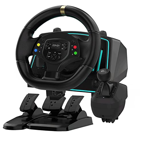 NBCP Racing Wheel, Gaming Steering Wheels 1080° Driving Sim Car Si...