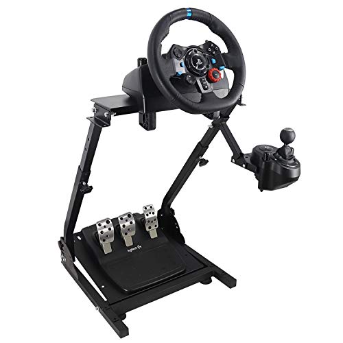 Nejoney Racing Wheel Stand, Height Adjustable & Foldable Steering W...
