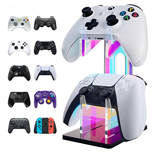 NiHome Iridescent Acrylic 2-Tier Universal Game Controller Headset ...