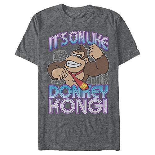 Nintendo mens Donkey Kong It s on Taunt T-shirt T Shirt, Char Htr, ...
