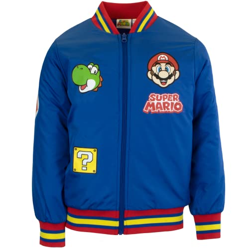 Nintendo Super Mario Bomber Jacket for Boys, Mario and Luigi Bomber...
