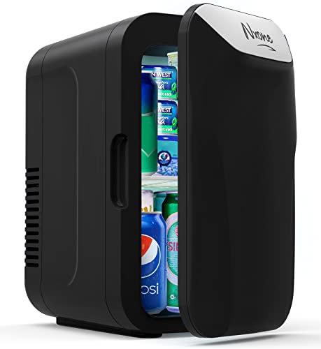 NXONE Mini Fridge,8 Can 6 Liter Small Refrigerator,110VAC  12V DC P...