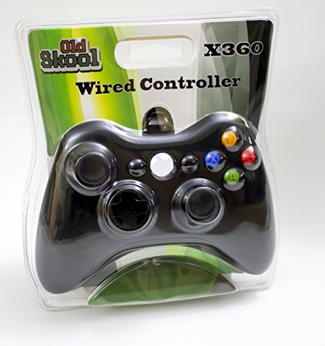 Old Skool Wired USB Controller for PC & Xbox 360 - Black...