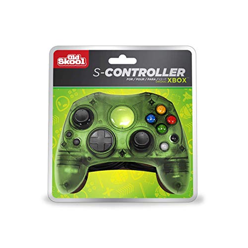 Old Skool Xbox Controller S-Type Wired Game Pad - Green...