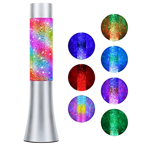ONXE Glitter Lamp,Automatic Color Changing Night Light with Clear L...