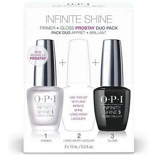 OPI Nail Polish Base Coat Primer & Gloss Top Coat, Infinite Shine D...