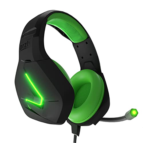 Orzly Gaming Headset (Green) for PC and Gaming Consoles PS5, PS4, X...