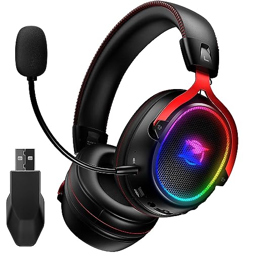Ozeino Wireless Gaming Headset for PS5 PS4 PC Laptop -7.1 Surround ...