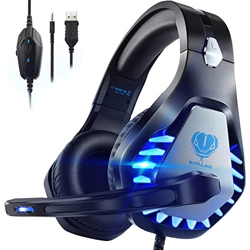 Pacrate Gaming Headset with Microphone for PC PS4 PS5 Headset Noise...