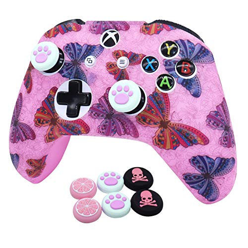 Pink Skins for Xbox One S Controller,HLRAO Silicone Cover Protector...