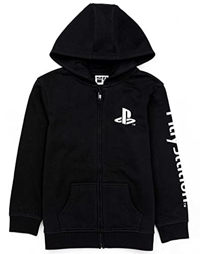 PlayStation Kids Hoodie Zip Up Boys Games Logo Black Jumper Jacket ...