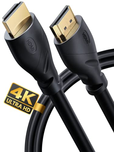 PowerBear 4K HDMI Cable 6 ft | High Speed, Rubber & Gold Connectors...