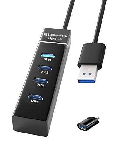 PS4 PS5 USB Hub, ApexOne 4-Port USB 3.0 Hub High Speed 5Gbps USB Sp...