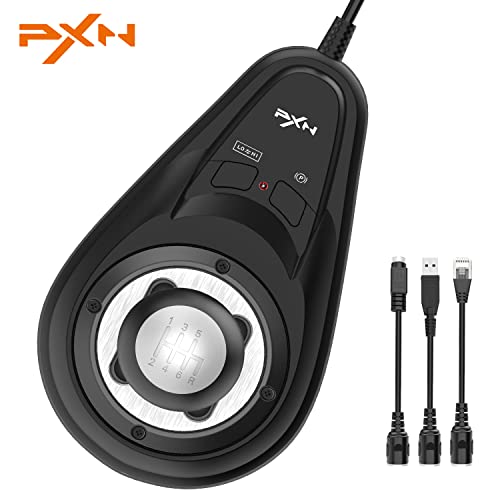 PXN A7 Gear Shifter, 6 +1 shift lever with Handbrake Button and Shi...