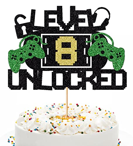 Qerleny Level 8 Unlock Cake Toppers Video Game Cake Toppers childre...