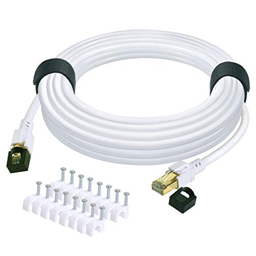 QIFGUO Cat 8 Ethernet Cable 65ft Internet Network LAN Patch Cable C...